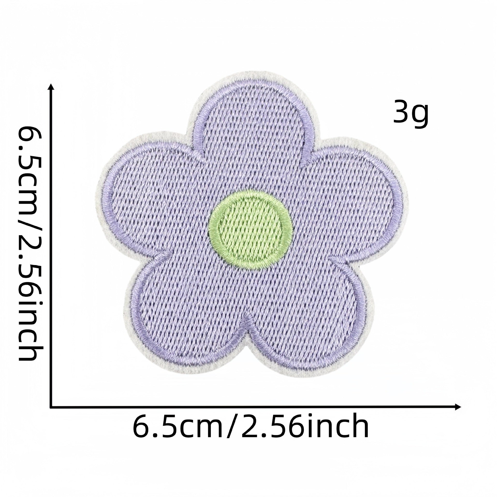 pastel flower embroidered patches peel and stick self adhesive