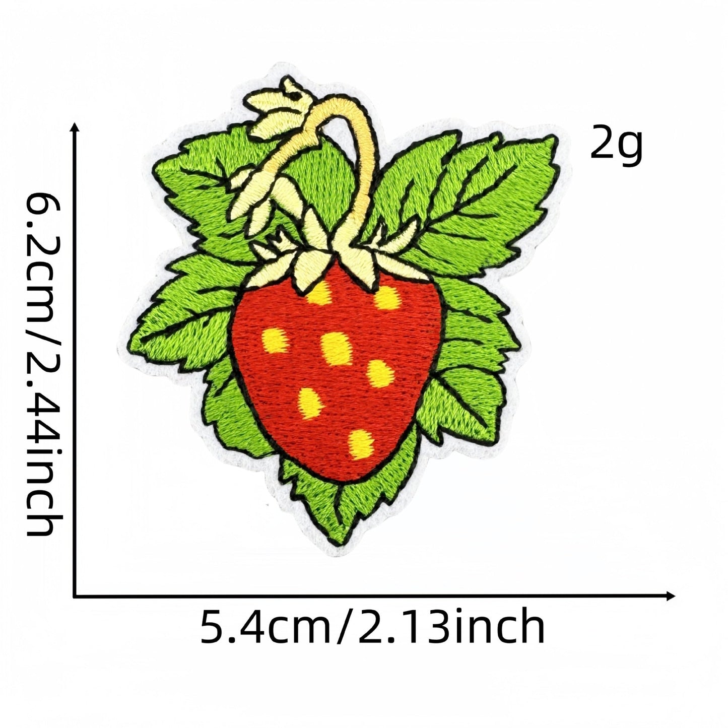 strawberry embroidered patches fruit design set iron on