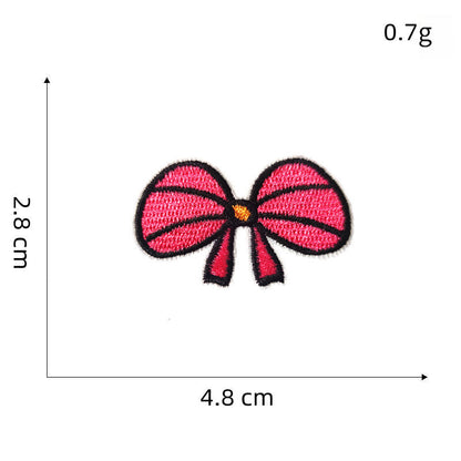colorful bow tie embroidered patches multicolor design iron on