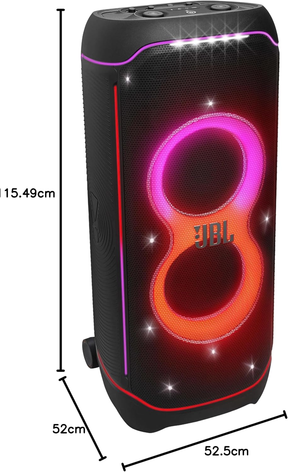 PartyBox Club 120,Enceinte portable de soirée,poignée pliable ergonomique,jeu de lumières,12 heures d'autonomie,résistante aux éclaboussures IPX4,noir,Prise européenne (Type C) -