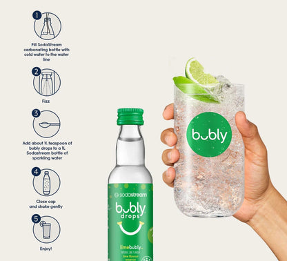 2026 SodaStream Terra Machine à Eau Pétillante Bundle (Noir), avec CO2, Bouteilles Compatibles Lave-Vaisselle et Arômes Bubly Drops