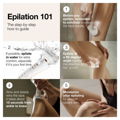 2026 Braun Silk-épil 9 Flex 9-020 - Épilateur pour Femmes, Blanc/Or