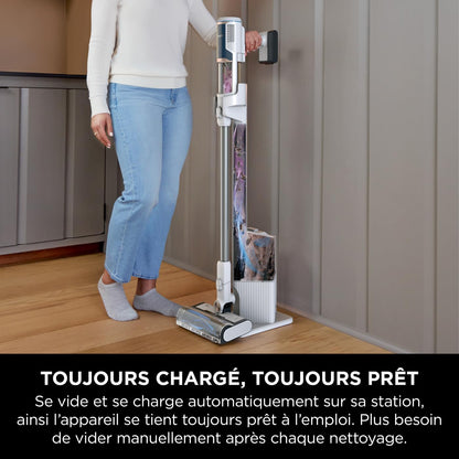 Shark Detect Clean & Empty IW3612AMZEU, Aspirateur sans Fil, Blanc, 240 W, 2 liters