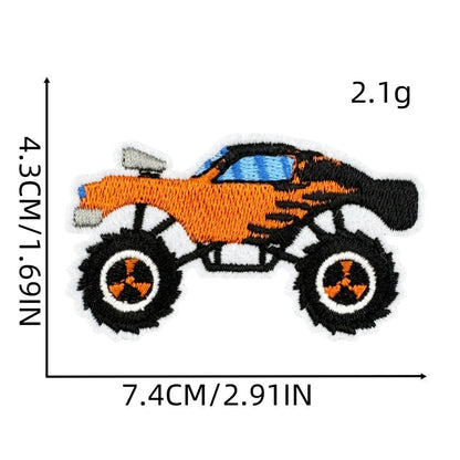 monster truck embroidered patches off road vehicle design iron on