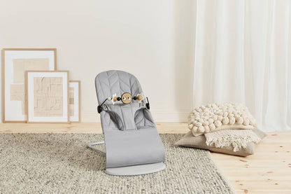 2026 BabyBjörn Transat Bliss avec Barre de Jeux – Gris Clair
