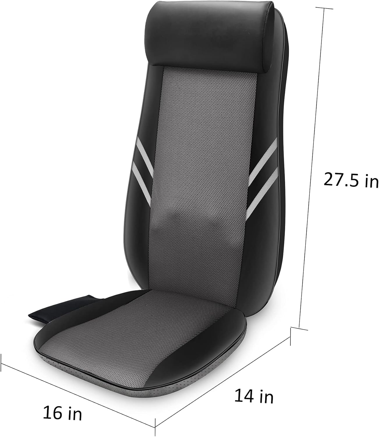 2026 Coussin de Massage Shiatsu Snailax avec Chaleur – Coussin de Fauteuil Massant pour Dos, Massage Kneading pour Maison et Bureau