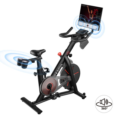 2026 Vélo d’Intérieur Yesoul G1M Max avec Résistance Magnétique, Écran LCD et Siège Réglable - Vélo d’Exercice Silencieux à 16 Niveaux pour Salle de Sport à Domicile, Entraînement Cardio avec Connectivité APP