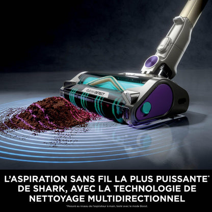 Shark Detect Clean & Empty IW3612AMZEU, Aspirateur sans Fil, Blanc, 240 W, 2 liters