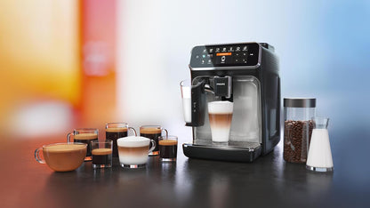 Philips Série 5400 Machine Expresso - Café à Grain - LatteGo Mousseur à Lait, 12 Spécialités de Café, Affichage Intuitif, 4 Profils Utilisateur, Noir (EP5441/50)