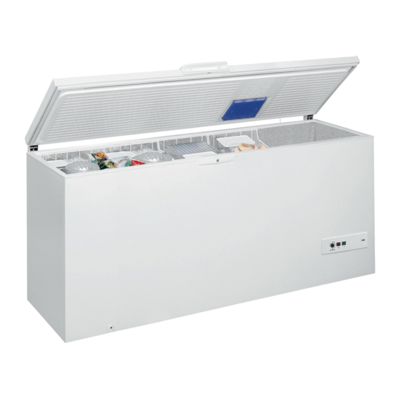 Congélateur coffre Whirlpool WHM4611 - Froid statique / 437 litres / Blanc / A+ / Pose libre