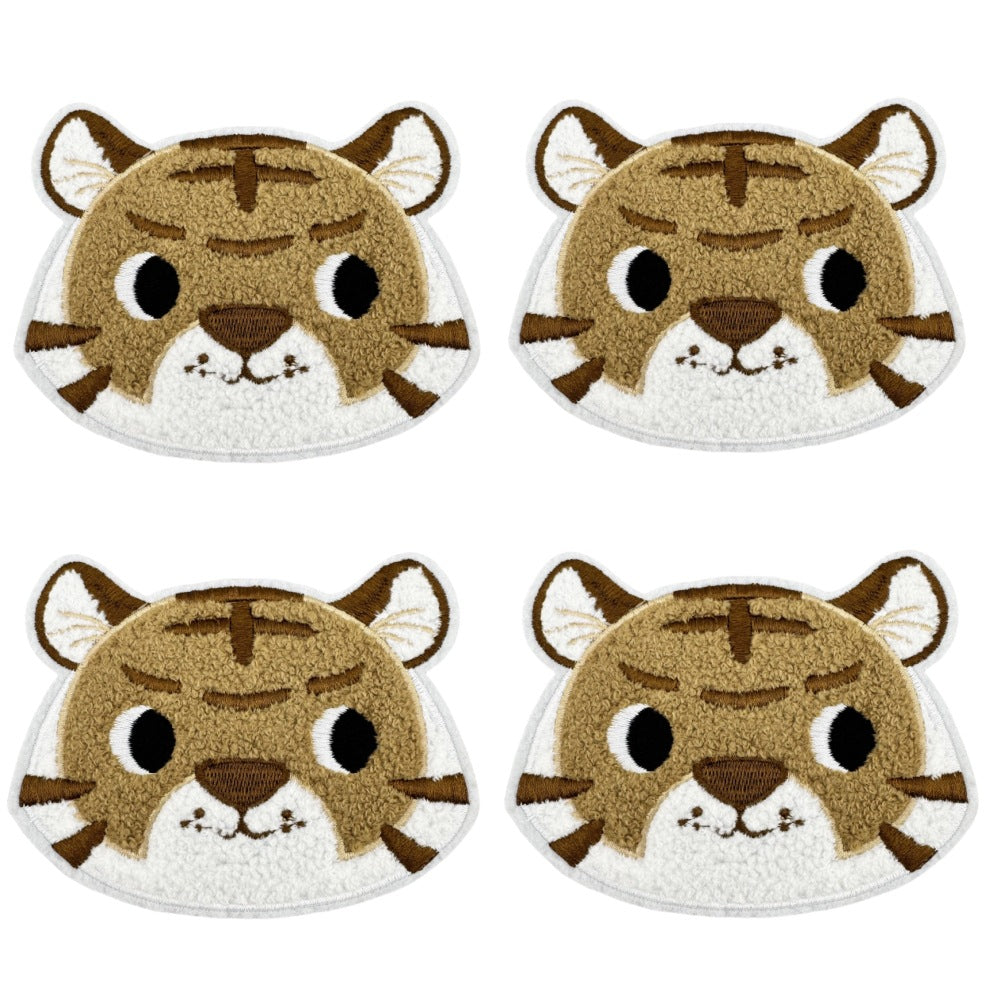 cute tiger embroidered patches animal design iron on