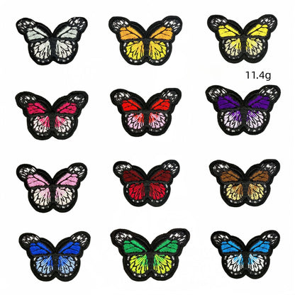 colorful butterfly embroidered patches multicolor design iron on
