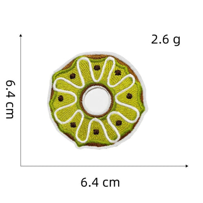 donut embroidered patches sweet food design iron on
