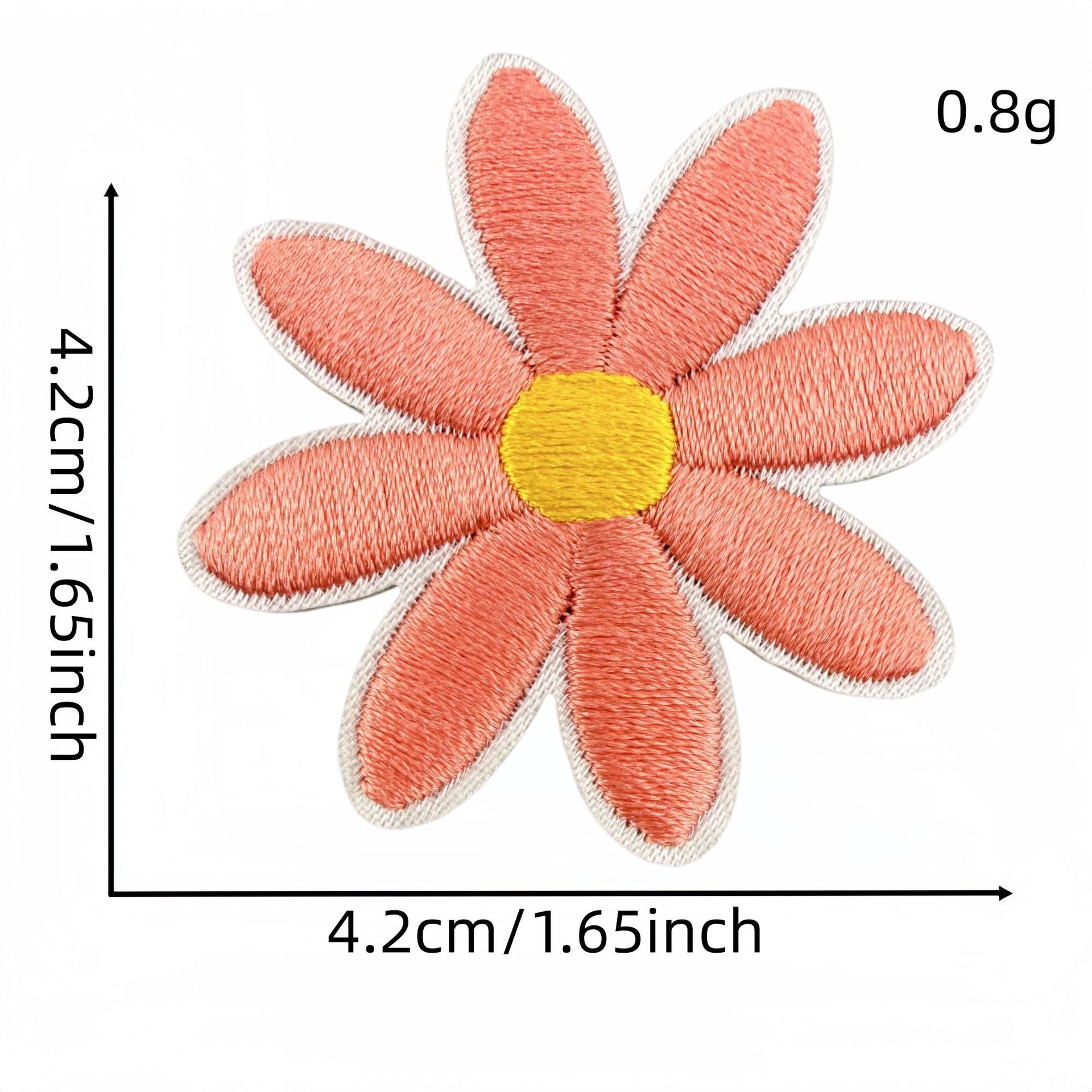 daisy flower embroidered patches multicolor floral set iron on