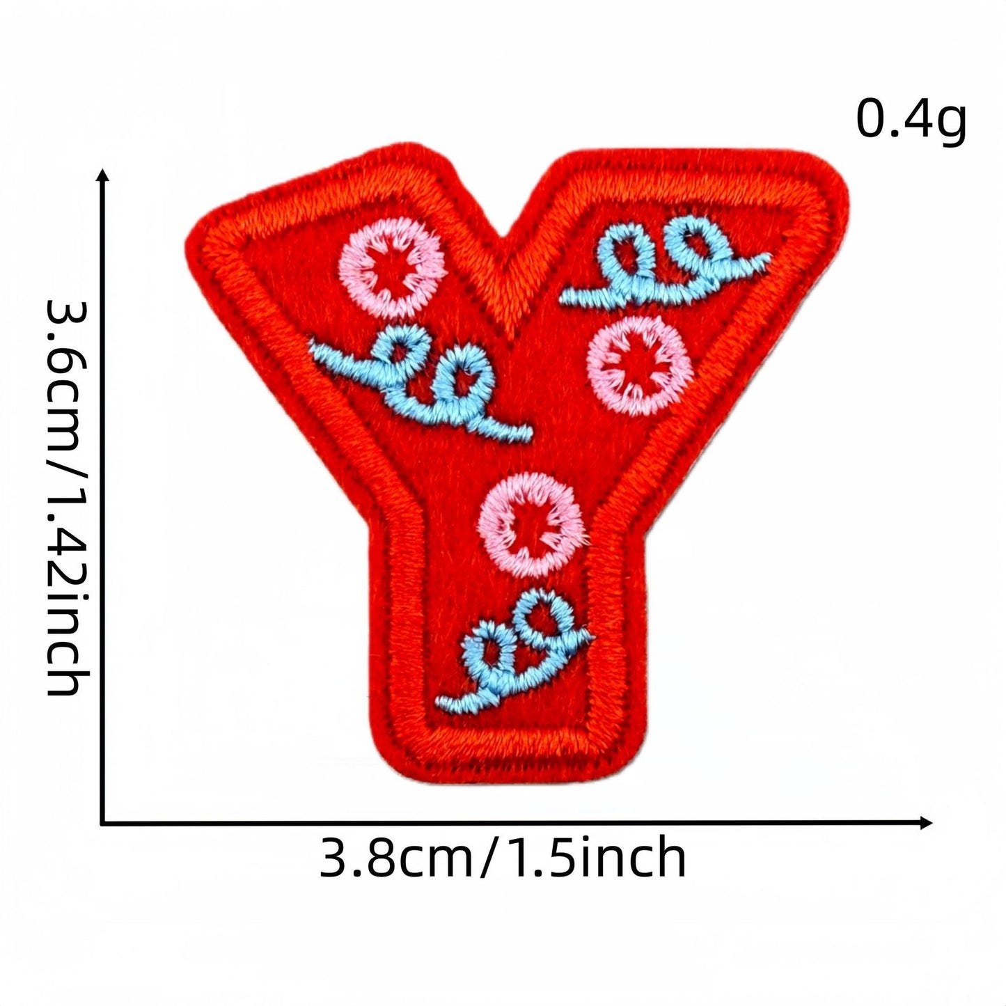 colorful alphabet embroidered patches A to Z letter design iron on