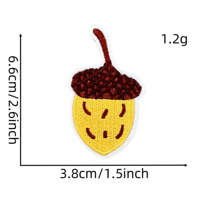 autumn harvest embroidered patches fall seasonal design iron on