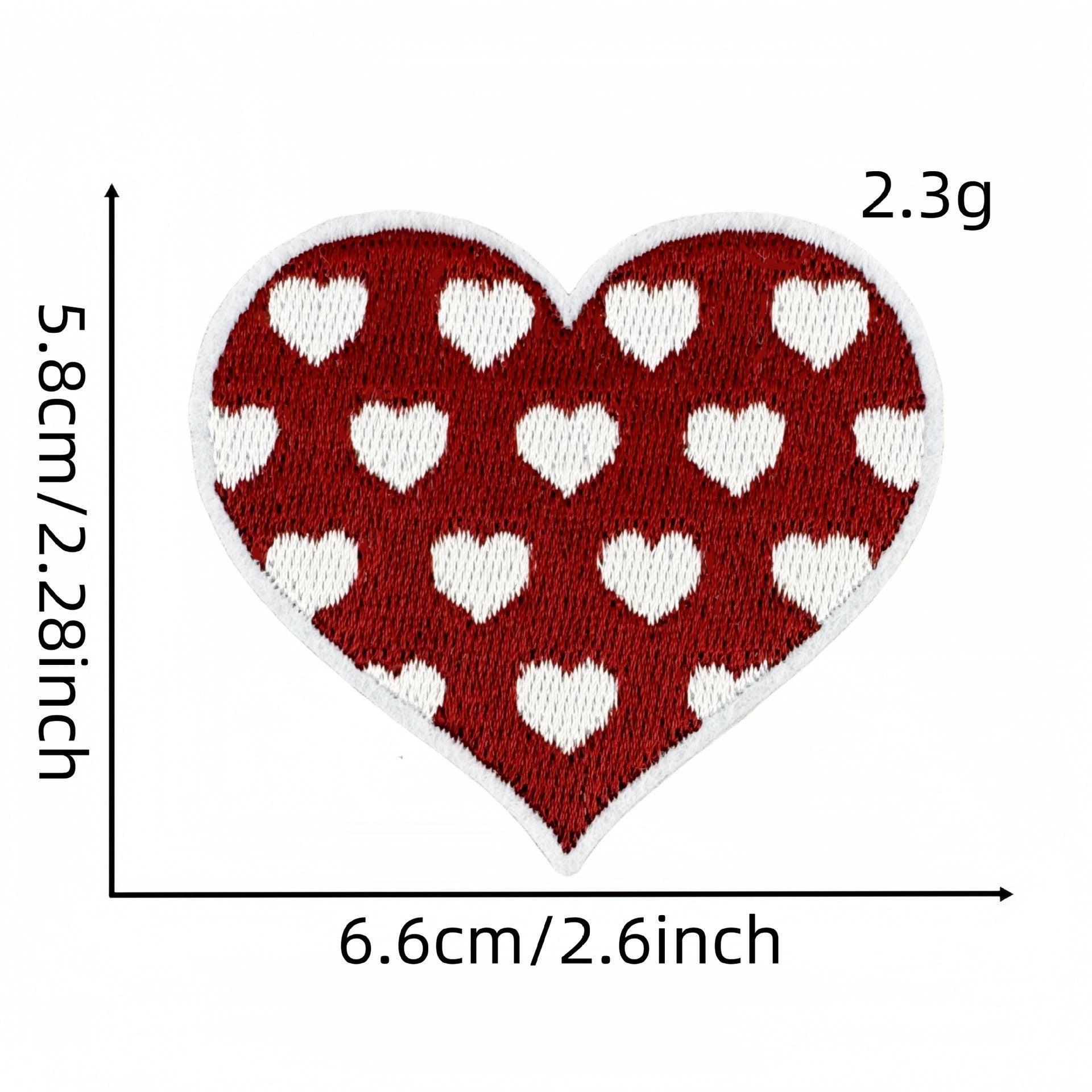 heart embroidered patches plaid polka dot animal print iron on