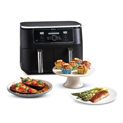 2026 Friteuse à air double zone 9,5 L Ninja Foodi Max grande capacité avec deux tiroirs indépendants