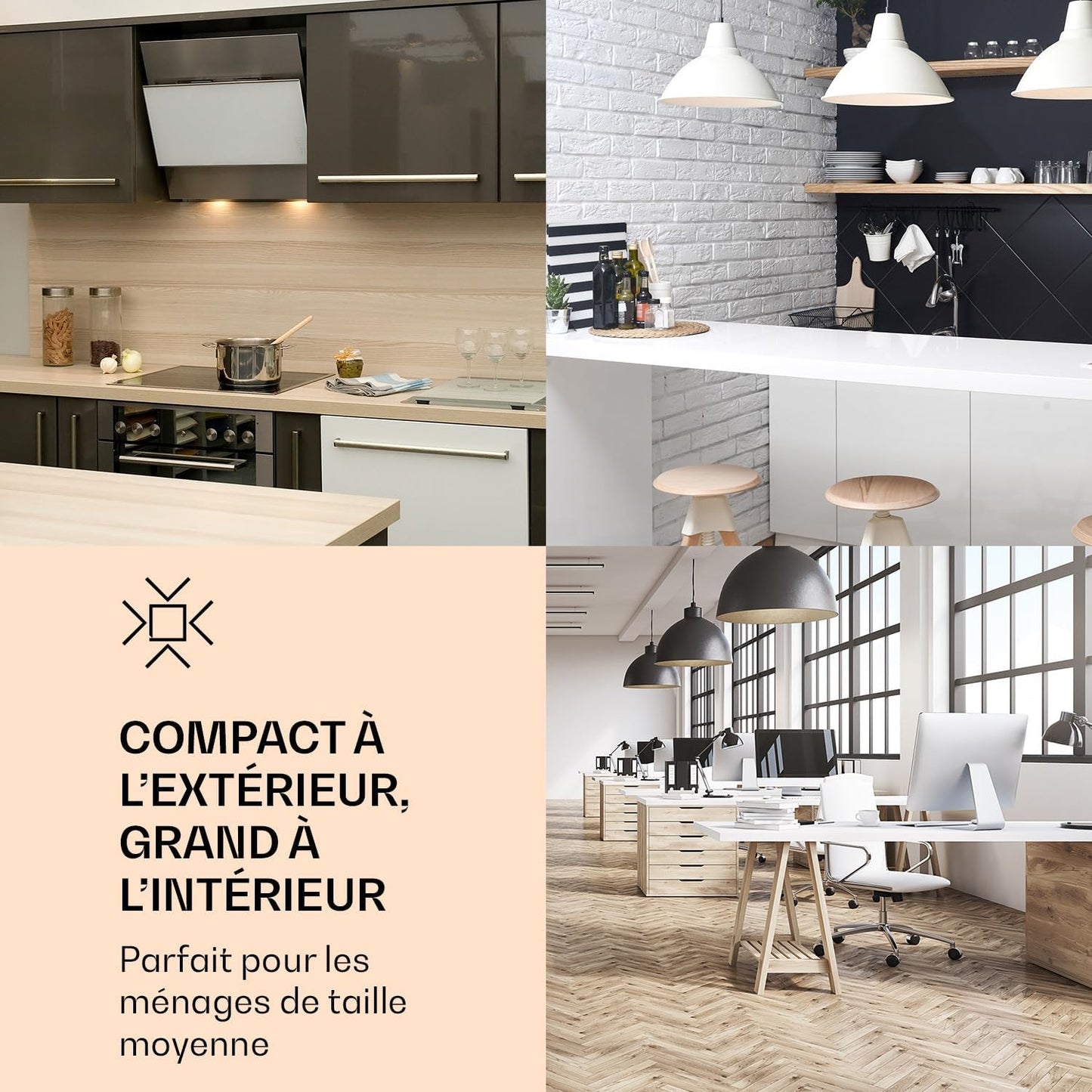 KLARSTEIN Laika - Congélateur, volume total 60 litres, thermostat à 5 niveaux, 0 à -18°C, 3 grilles, pose libre, design rétro - rouge