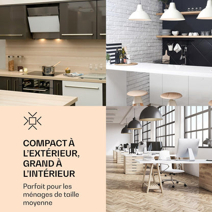 KLARSTEIN Laika - Congélateur, volume total 60 litres, thermostat à 5 niveaux, 0 à -18°C, 3 grilles, pose libre, design rétro - rouge