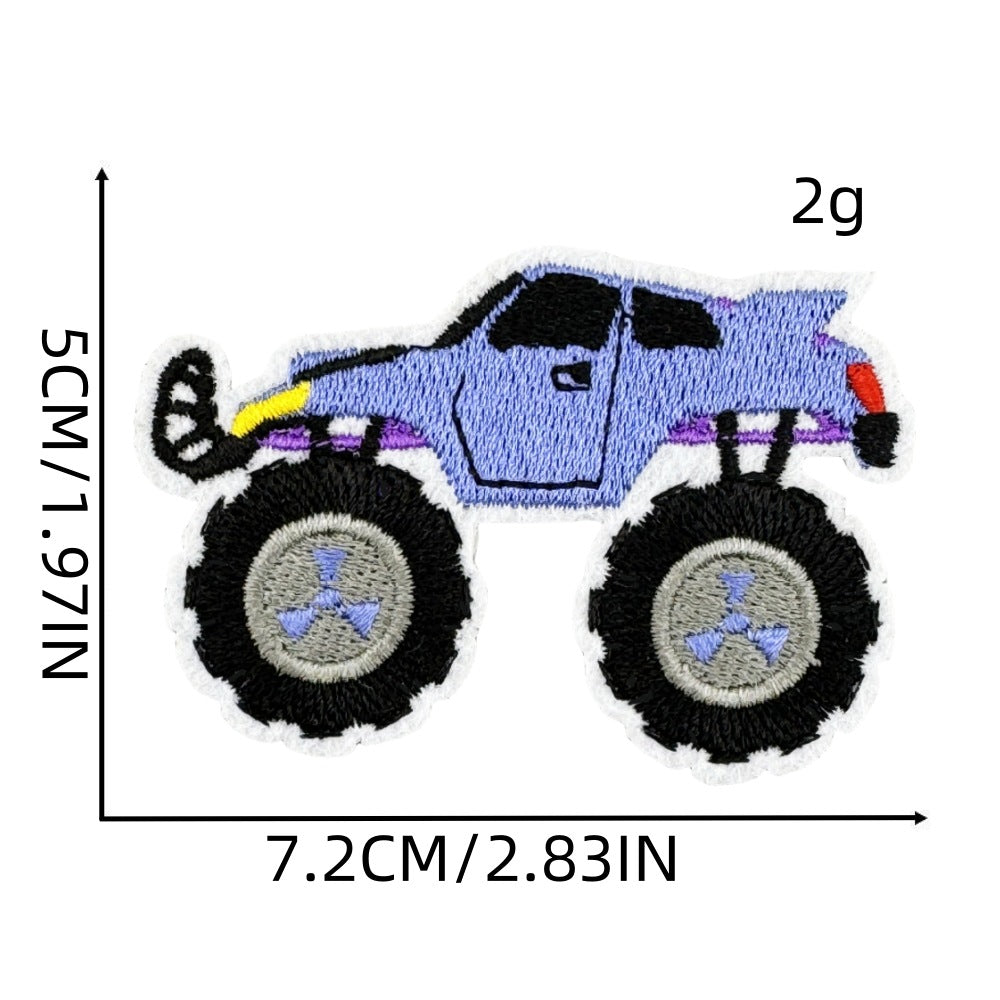 monster truck embroidered patches off road vehicle design iron on