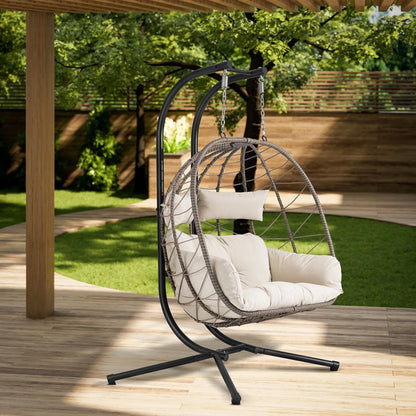 Fauteuil suspendu double en polyrotin Aria 2026