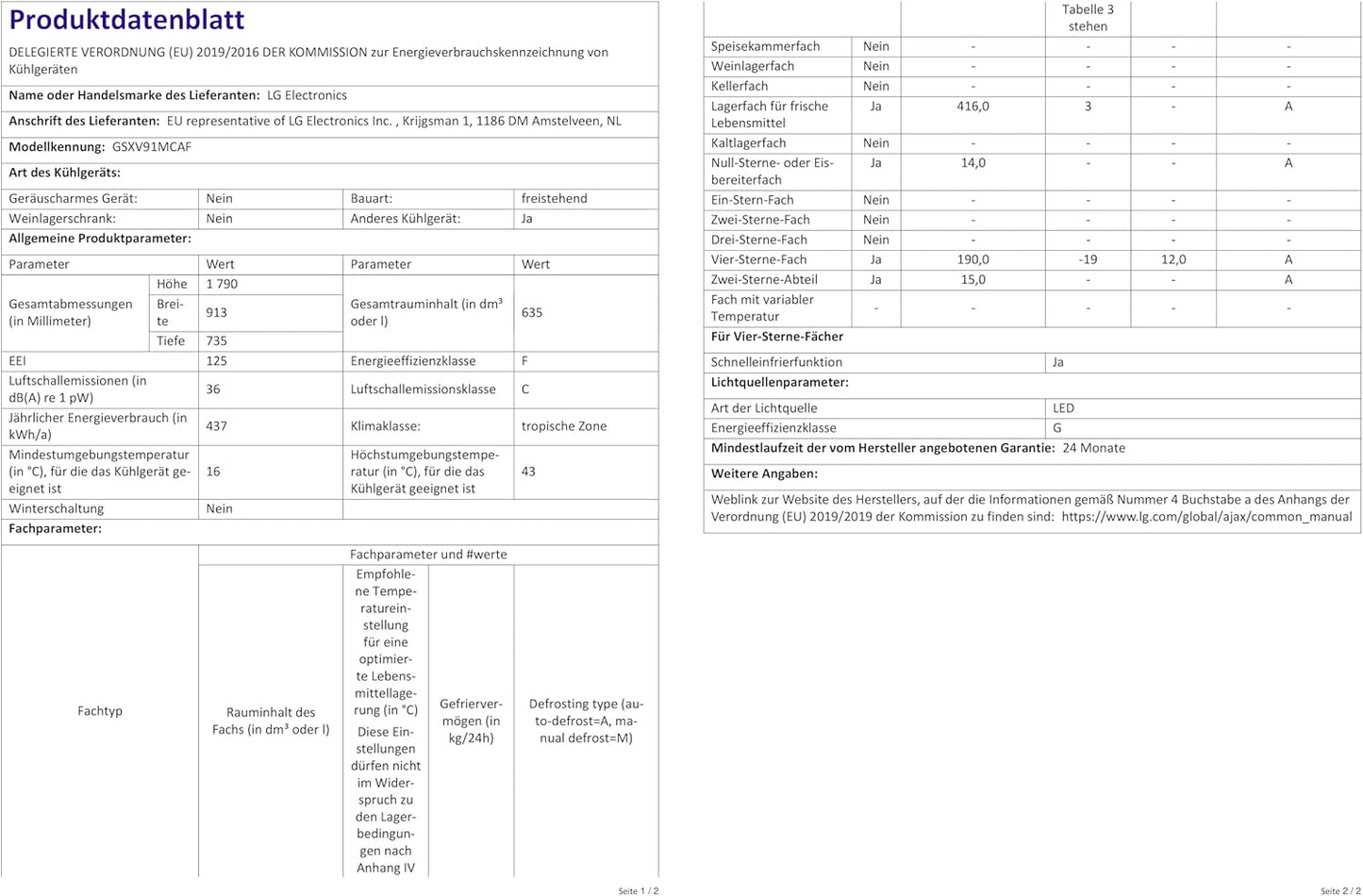 LG GSXV91MCAF Réfrigérateur combiné - Side by Side, 635L, InstaView, Total No-Frost, Compartiment congélation, Distributeur d'eau et glace UVnano, Compresseur Inverter Linear, Wi-Fi, Noir, Classe F
