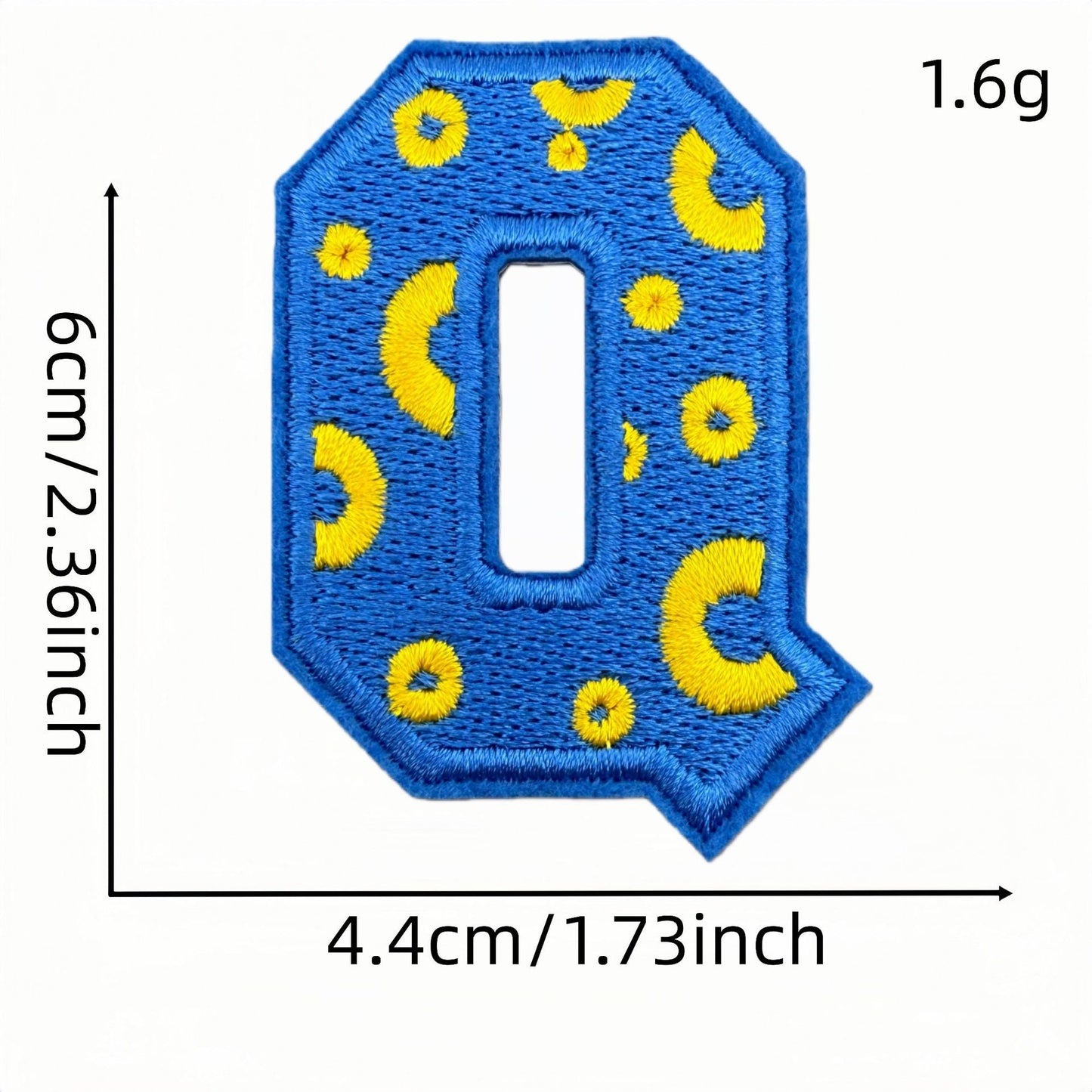 26 letter embroidered patches polka dot pattern A to Z iron on