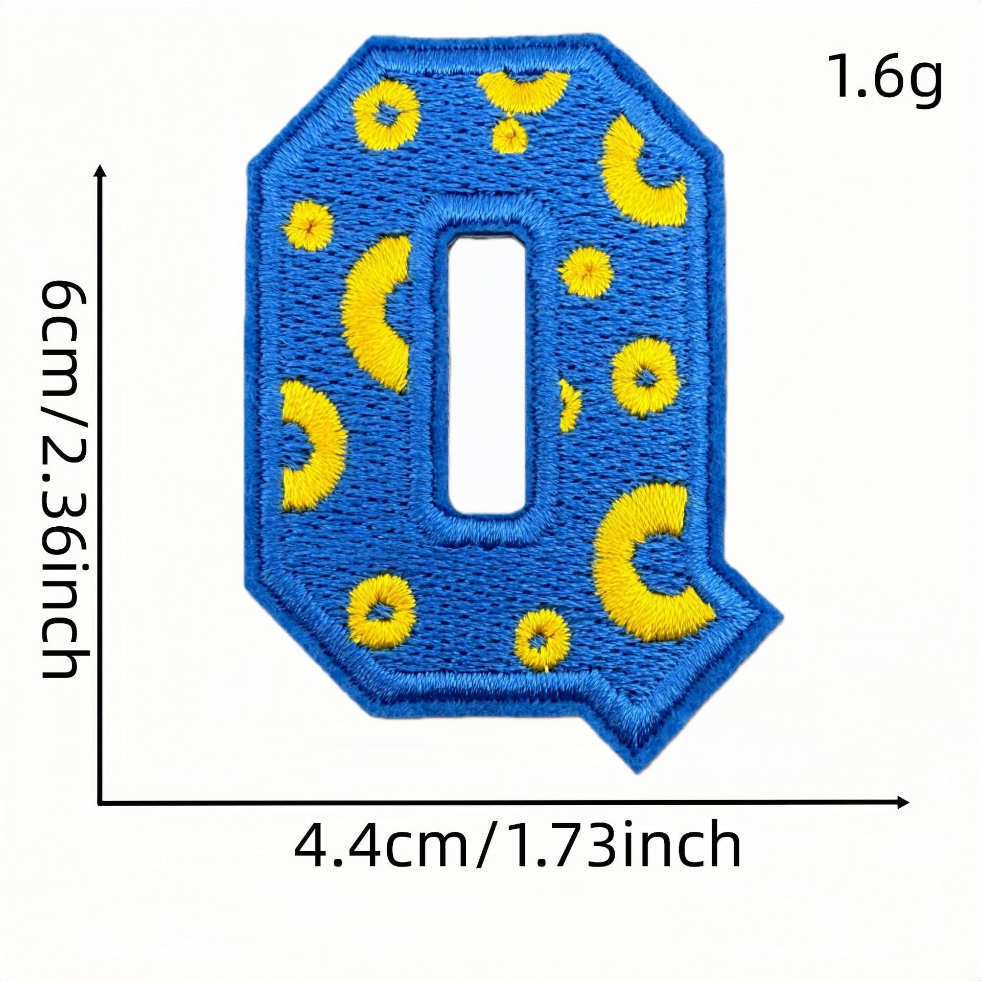 26 letter embroidered patches polka dot pattern A to Z iron on
