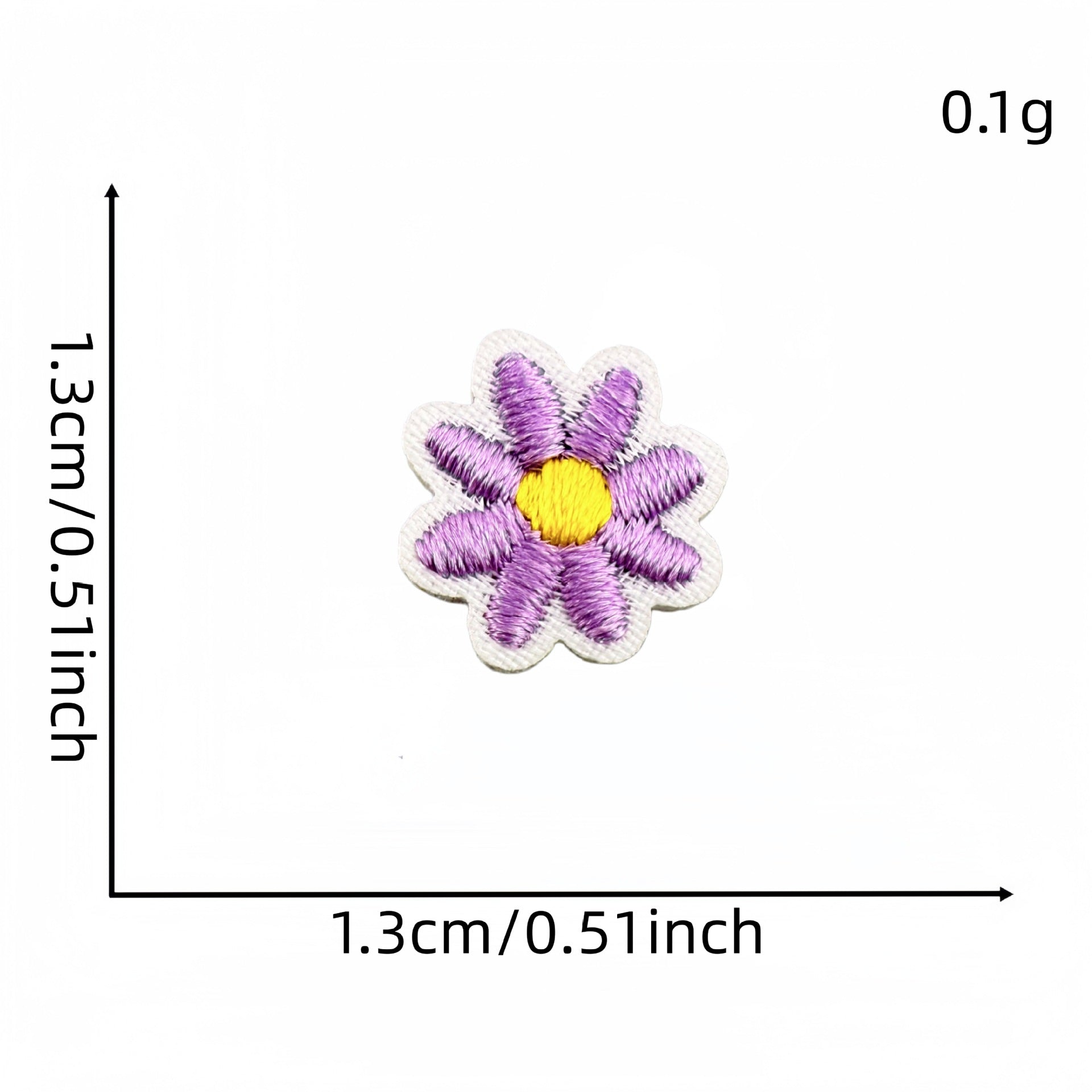 daisy flower embroidered patches multicolor floral set iron on