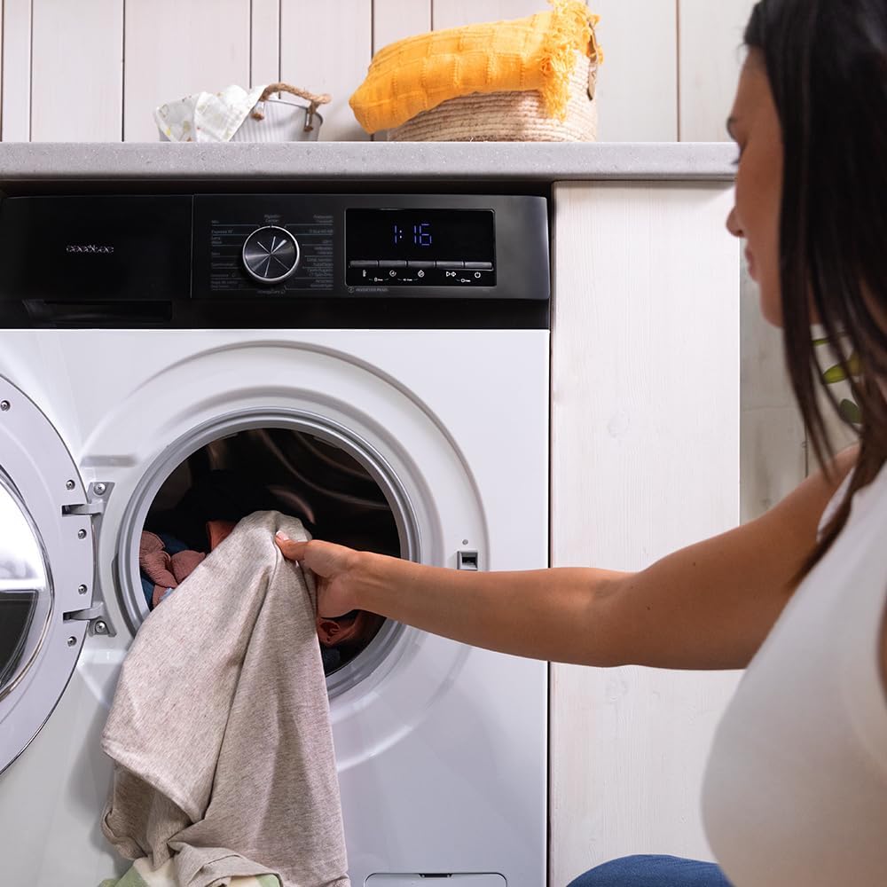 Cecotec Bolero Dresscode 10500 Inverter Steel A. Lave-linge 10 kg Steel, 1400 tr/min, Moteur Inverter Plus, Vapeur, Classe A.