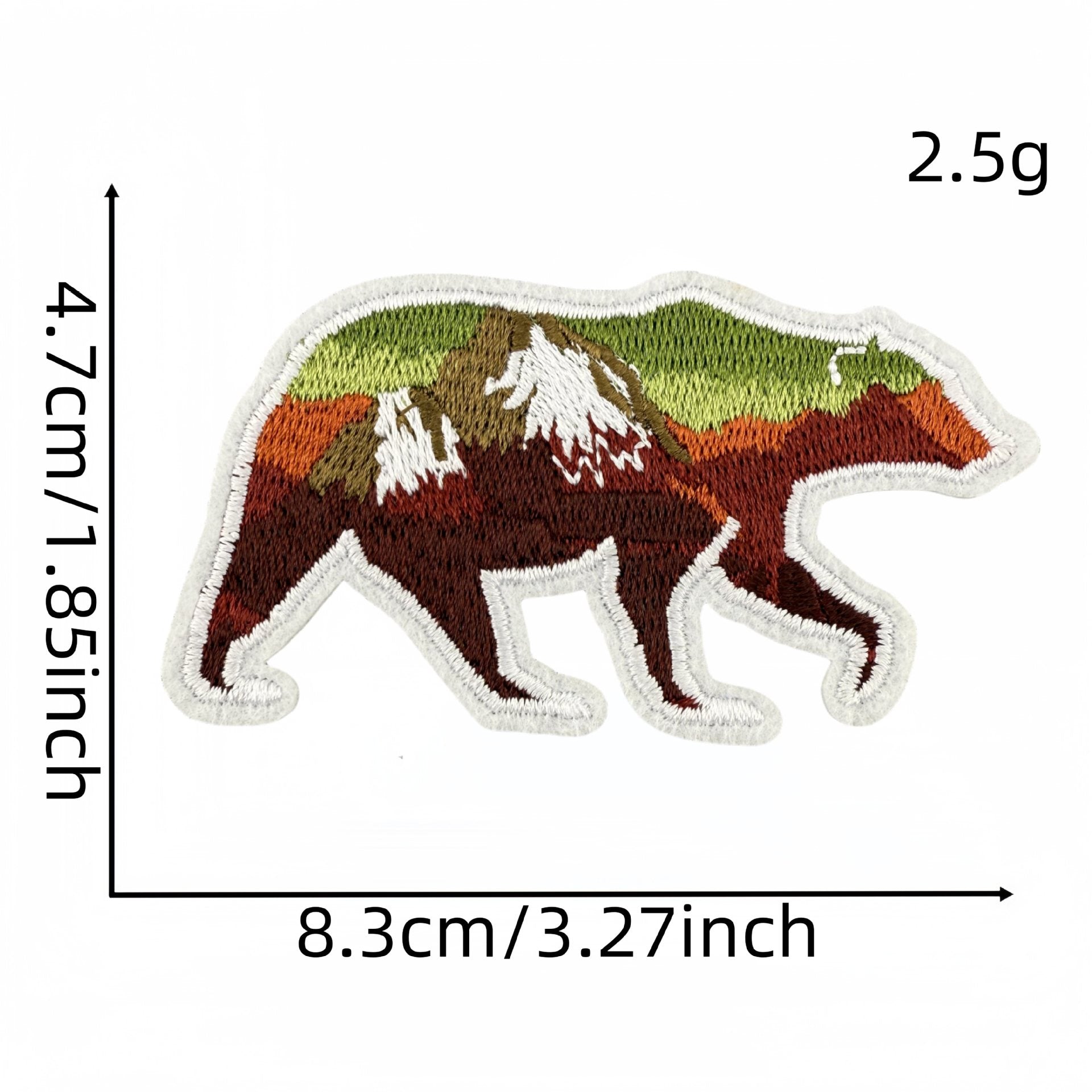 scenic bear embroidered patches nature landscape design iron on