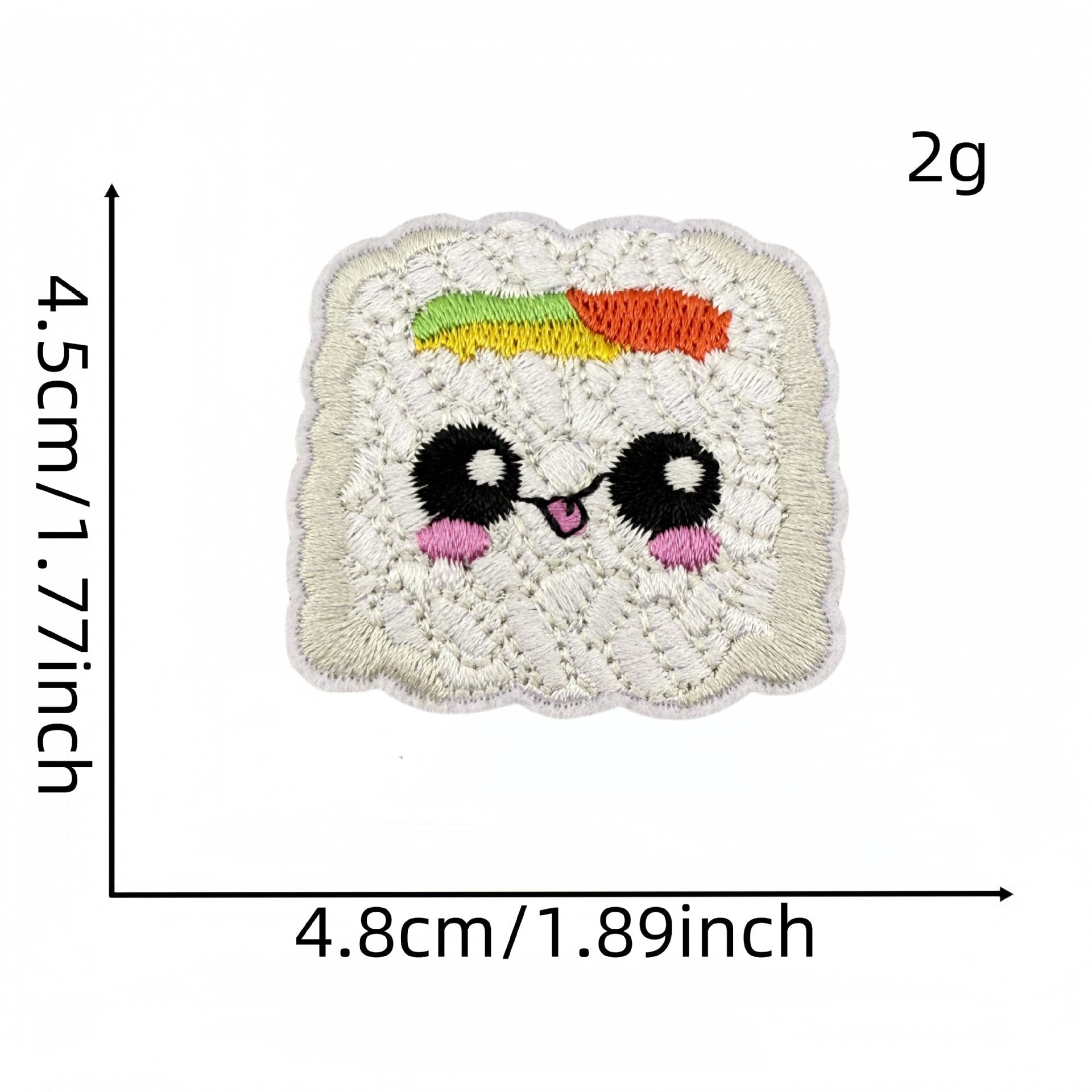 sushi embroidered patches Japanese food design iron on