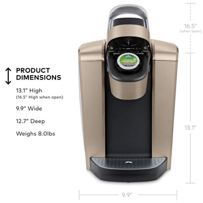 2026 Keurig K-Elite – Machine à Café à Dosettes K-Cup à Portion Unique, Finition Brossée Slate, Programmable pour Café Chaud et Glacé