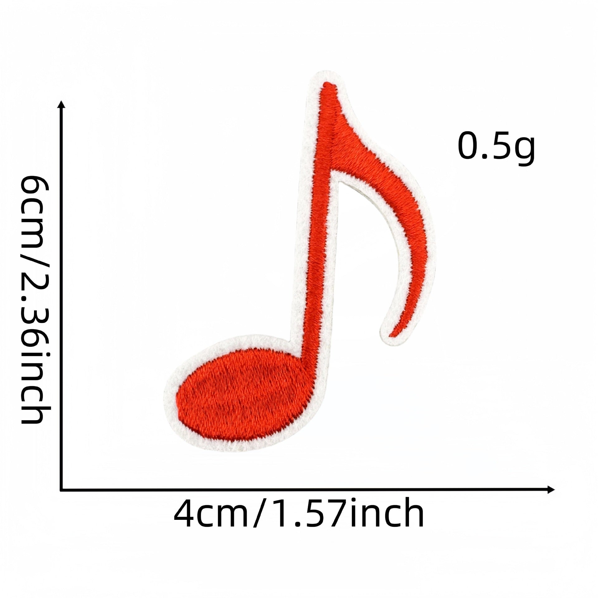colorful music note embroidered patches iron on