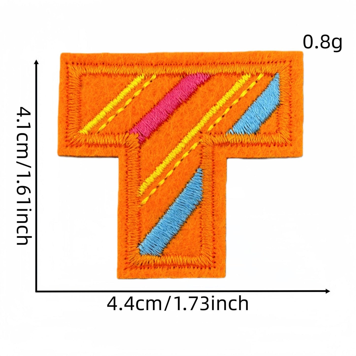 colorful alphabet embroidered patches A to Z letter design iron on