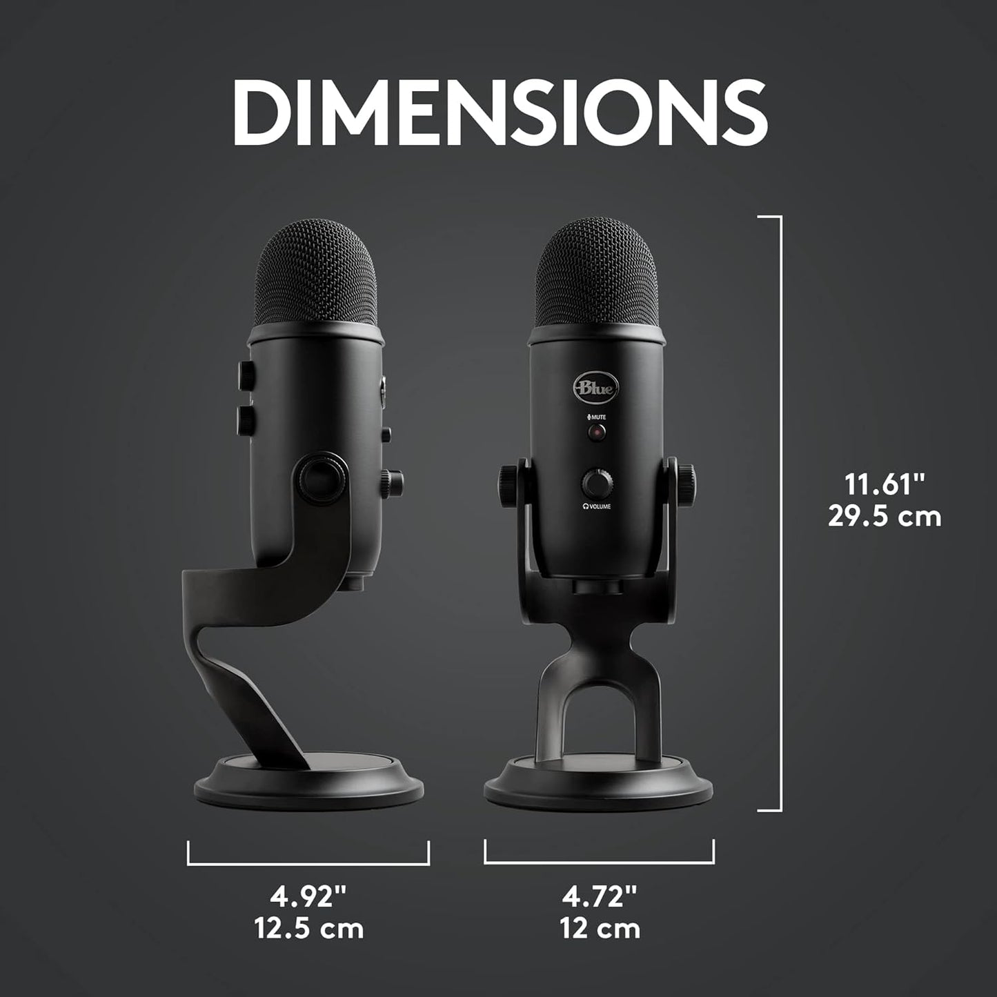 2026 Logitech for Creators Microphone USB Blue Yeti (Noir)
