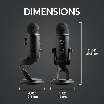 2026 Logitech for Creators Microphone USB Blue Yeti (Noir)