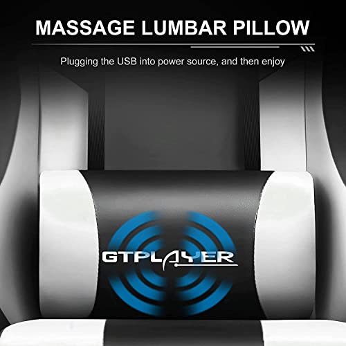 Chaise de jeu GTPLAYER 2026, chaise d'ordinateur avec repose-pieds et soutien lombaire, hauteur réglable