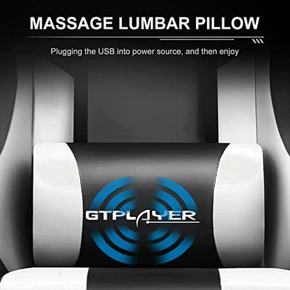 Chaise de jeu GTPLAYER 2026, chaise d'ordinateur avec repose-pieds et soutien lombaire, hauteur réglable