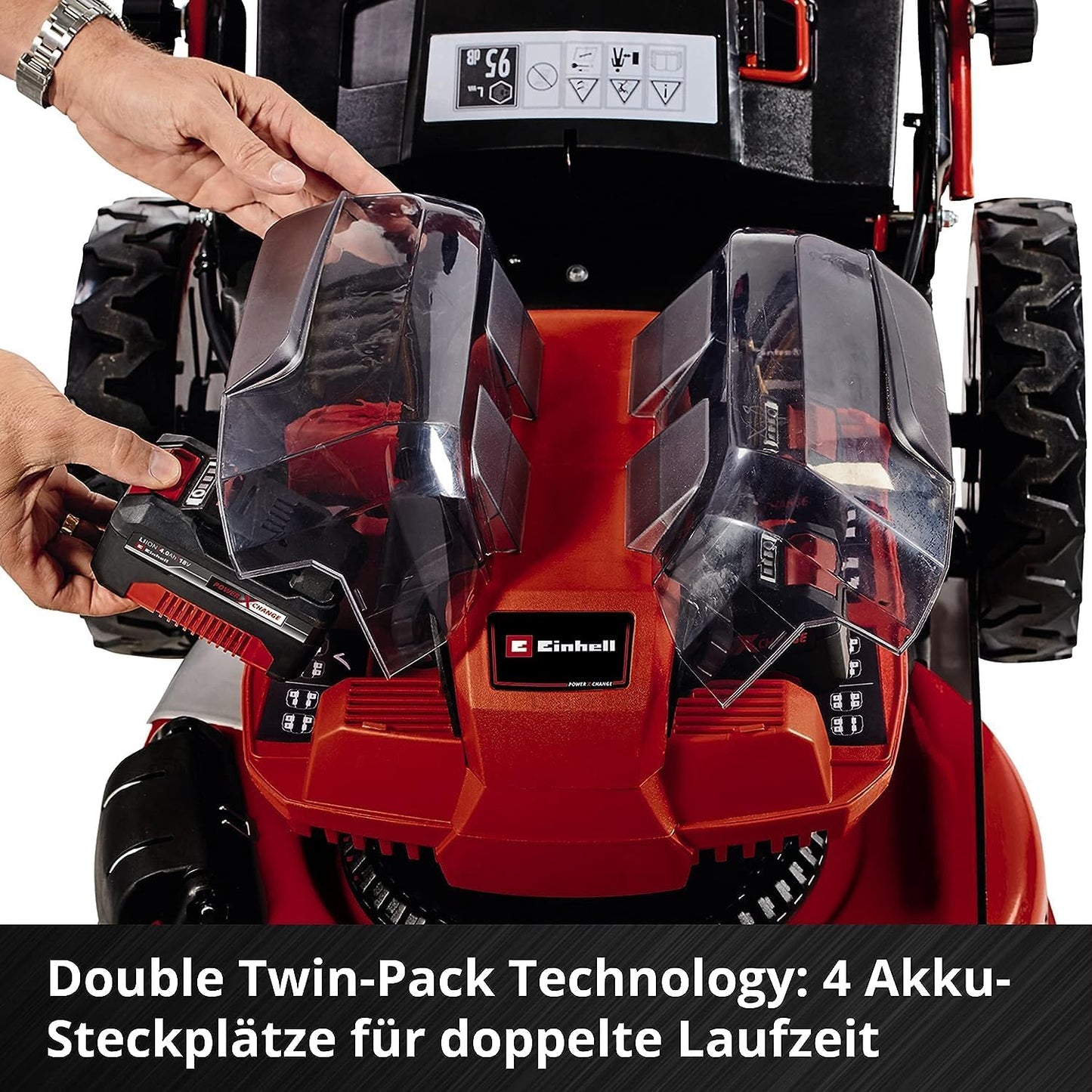 2026 Einhell Professional GP-CM 36/47 S HW – Tondeuse Gazon Sans Fil 36V, Autotractée, Moteur Sans Charbon, Édition Limitée avec 4 Batteries 4,0Ah