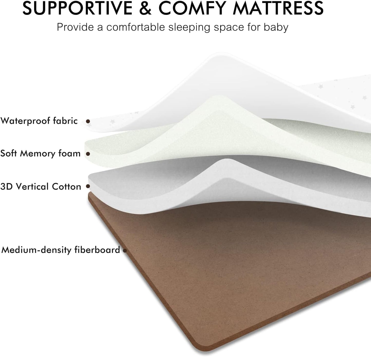 Berceau à bascule 2026 pour bébé, berceau cododo avec matelas confortable et roulettes, réglable en hauteur sur 6 positions, facilement pliable, berceau cododo portable pour nouveau-nés
