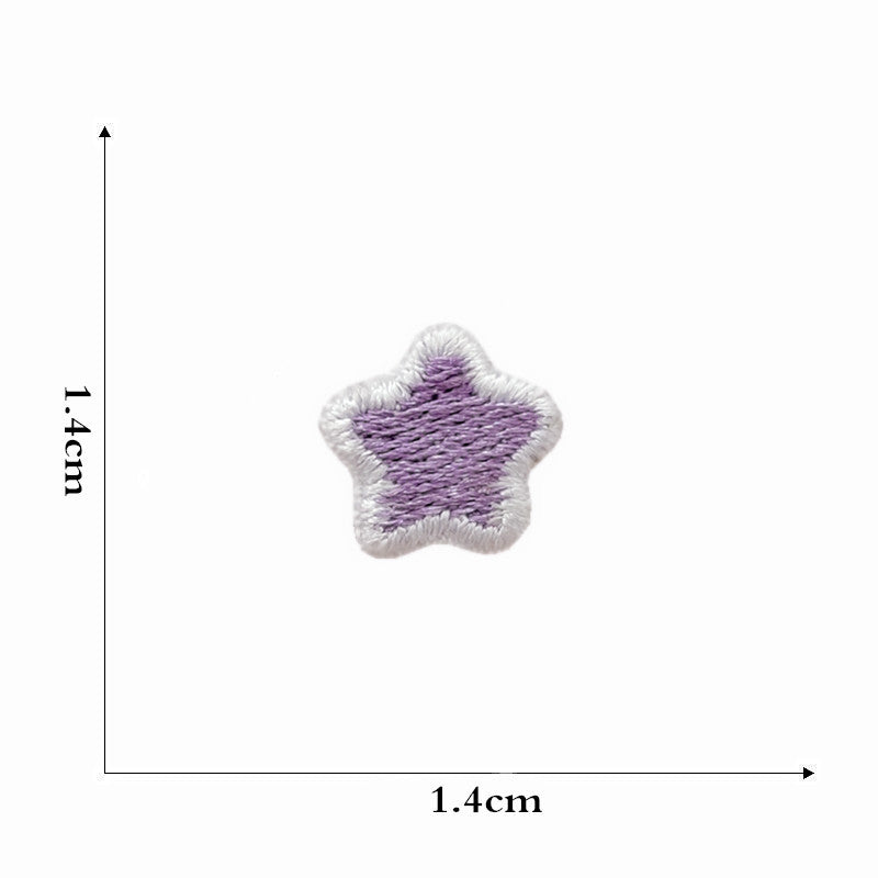 star rainbow embroidered patches peel and stick self adhesive
