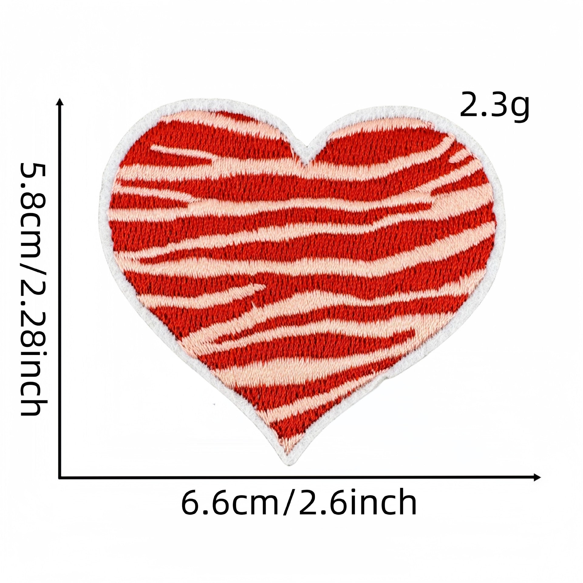 heart embroidered patches plaid polka dot animal print iron on