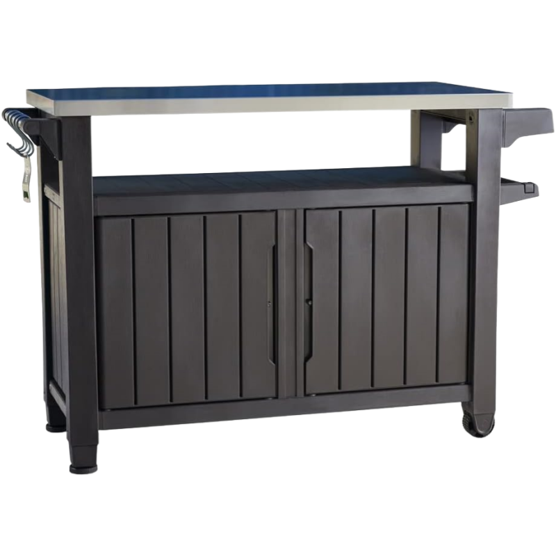 2026 Keter Unity XL – Desserte Barbecue 316L, Rangement 207L + Plan de Travail Inox, Édition Limitée