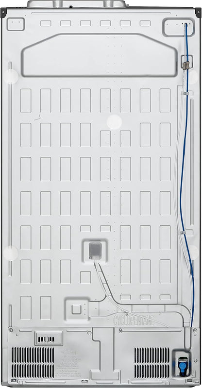 LG GSXV91MCAF Réfrigérateur combiné - Side by Side, 635L, InstaView, Total No-Frost, Compartiment congélation, Distributeur d'eau et glace UVnano, Compresseur Inverter Linear, Wi-Fi, Noir, Classe F