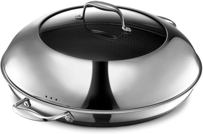 2026 Poêle HexClad Hybrid Antiadhésive 8 Pouces, Poignée Reste-Froide, Compatible Lave-Vaisselle, Résistante au Four jusqu’à 482°C, Compatible Induction et Tous Types de Plaques de Cuisson