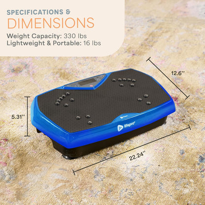 2026 Lifepro Plateforme Vibrante d’Exercice avec Points d’Acupuncture Magnétiques - Plateforme Vibrante pour Tout le Corps pour Débutants et Récupération - Massage Drainage Lymphatique pour Tonification Musculaire et Fitness Général
