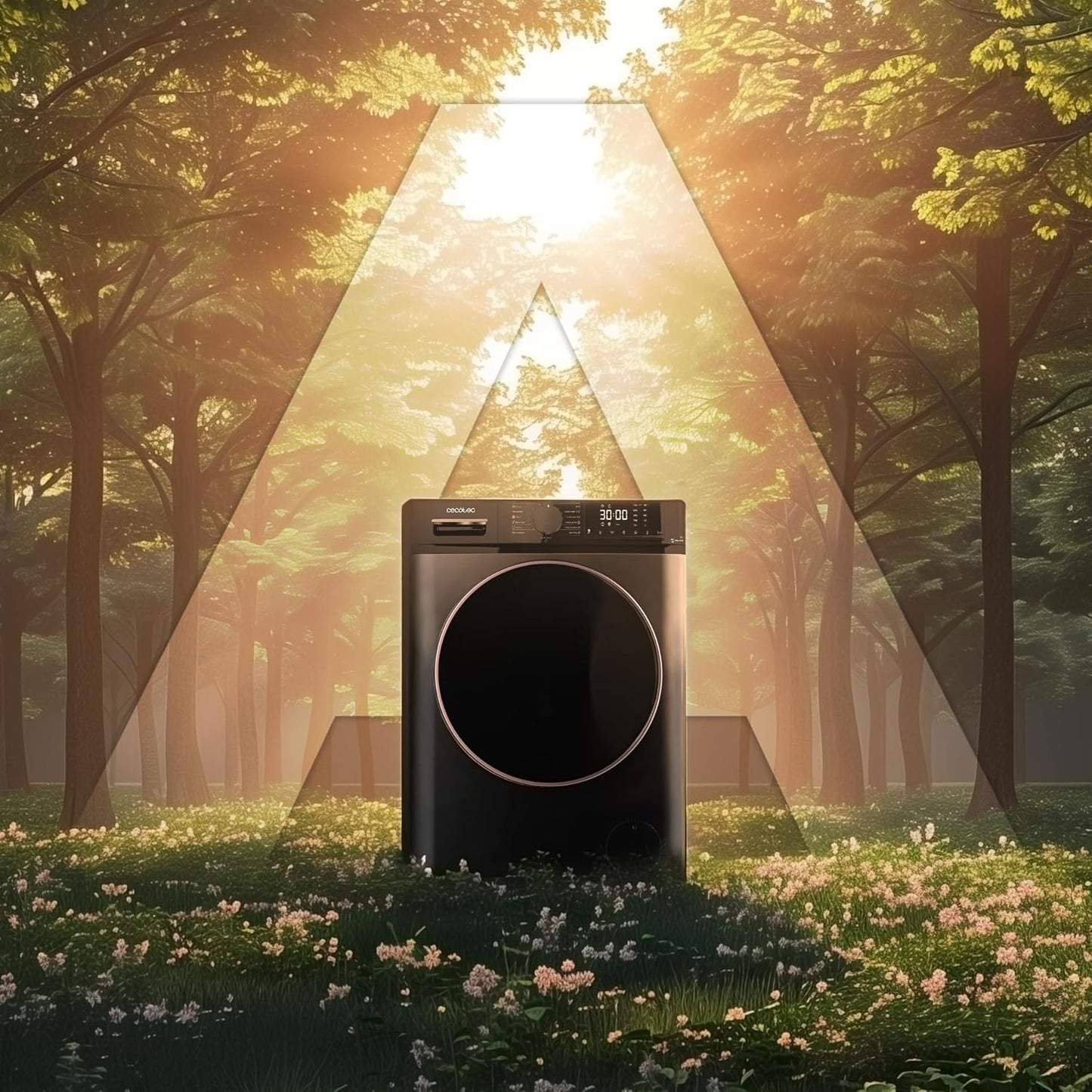 Cecotec Lave-linge 10Kg Bolero DressCode 10610 Inverter Steel A. Chargement Frontale, 1400 RPM, Steam Max, Motor Inverter Plus, 15 Programmes, OnSmart, Stop&Go, Caoutchouc Antibactérien, Drum Clean