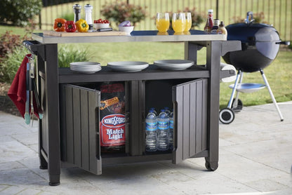 2026 Keter Unity XL – Desserte Barbecue 316L, Rangement 207L + Plan de Travail Inox, Édition Limitée